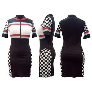 Checkered “Flag Girl” Dress